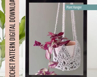 Häkelanleitung - Planthanger - Digitales Muster zum Herunterladen.