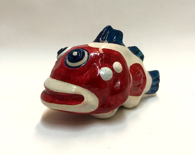 Grouper Fish 1 (Version 1) by Art2Production, Handmade Ceramic, Ceramic Fish Figurine, Gift, Souvenir, Present, Home Decor, Fish Sculpture