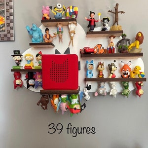 Tonie regal toy storage Plywood kids nursery furniture Toniebox cloud shelf Magnetic tonie figures display stand Godson gift 39 figures