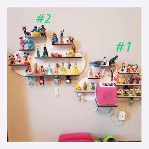 Tonie regal toy storage Plywood kids nursery furniture Toniebox cloud shelf Magnetic tonie figures display stand Godson gift 78 figures