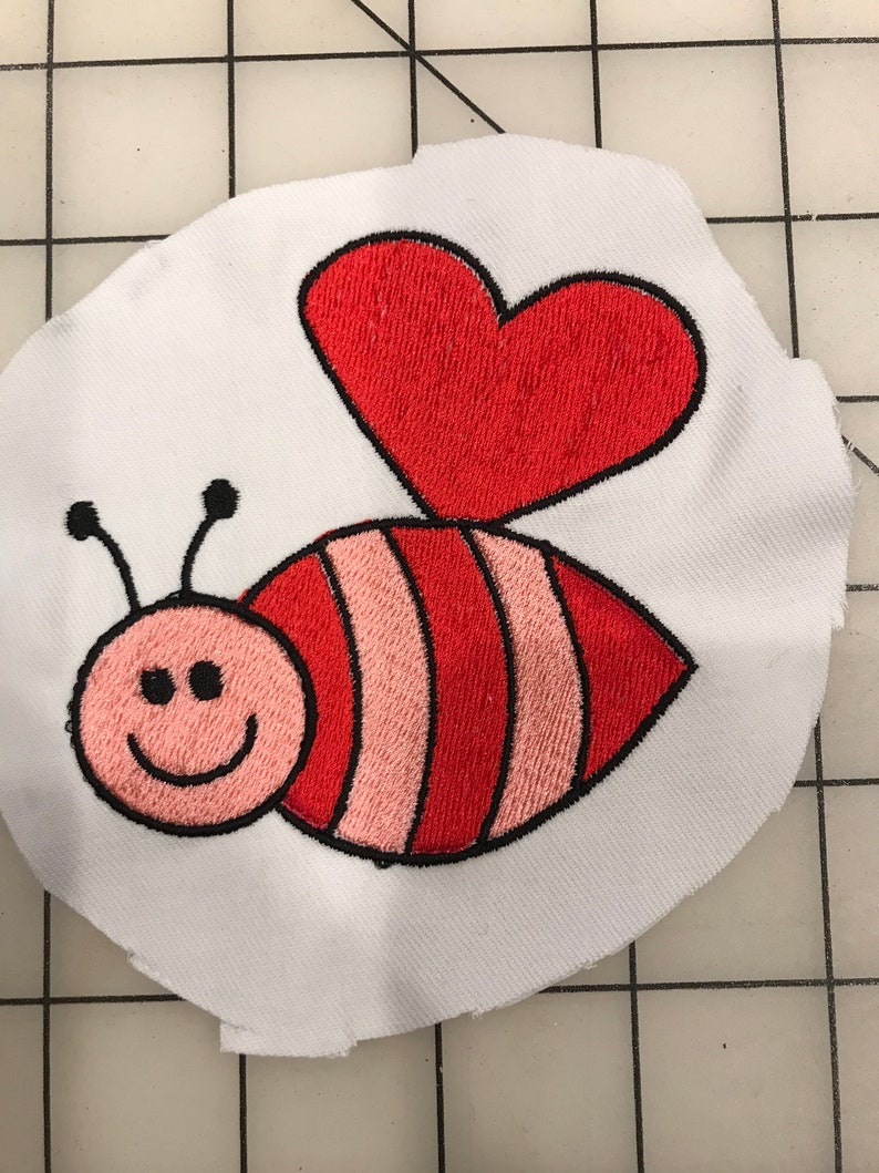 Love Bee Embroidery Design Digital Download