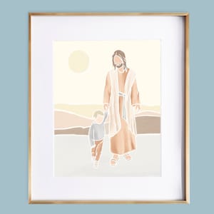 Jesus with boy, Child of God, Jesus walking with boy, Children of God, Jesus with Baby, Jesus the Christ, Jesus Christ Art, Christ Embrace