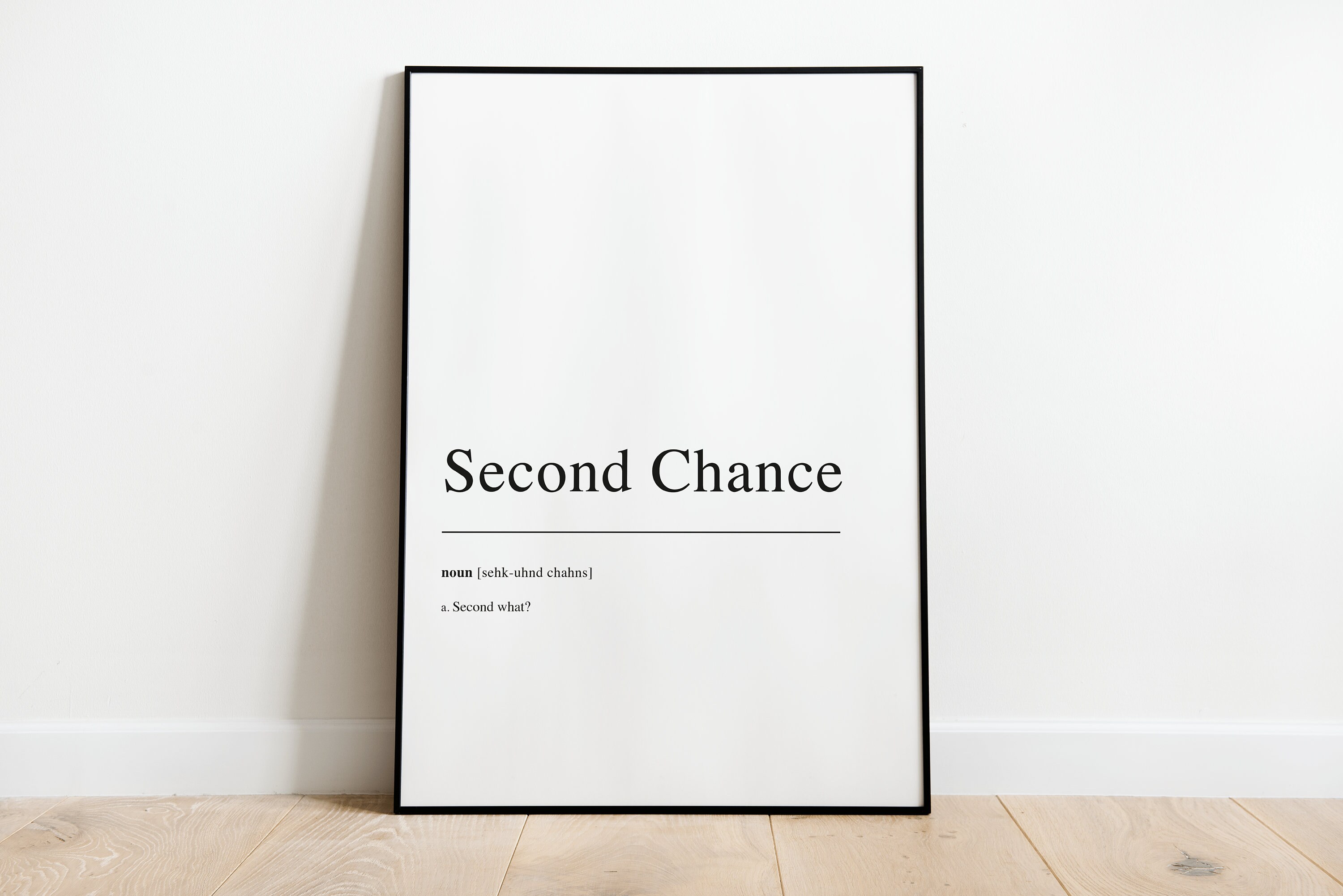 SECOND CHANCE Definition Print Etsy UK