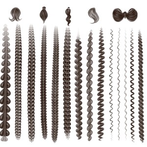 procreate braids ponytails