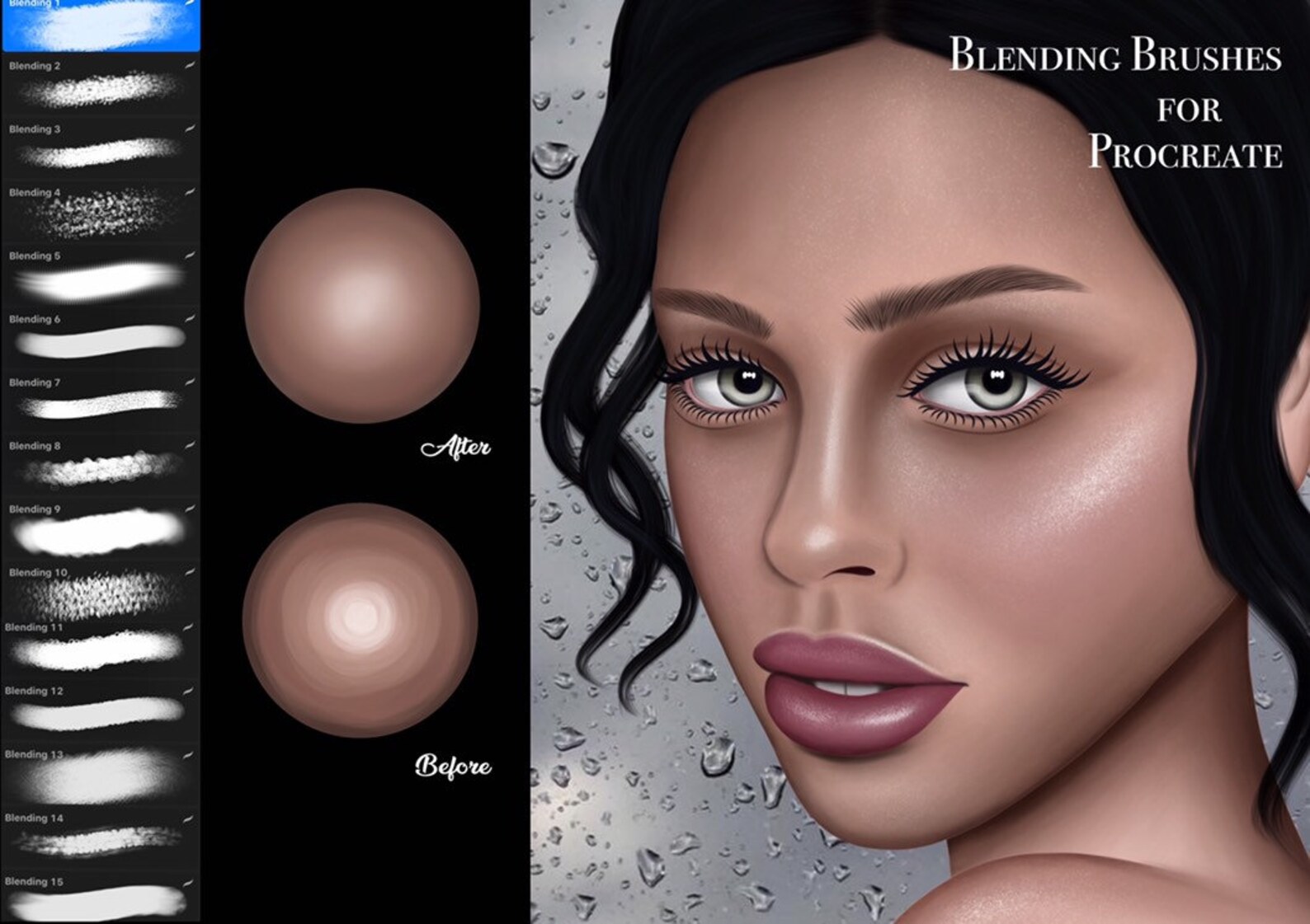 Procreate brushes Blending brushes procreate Mixing Etsy