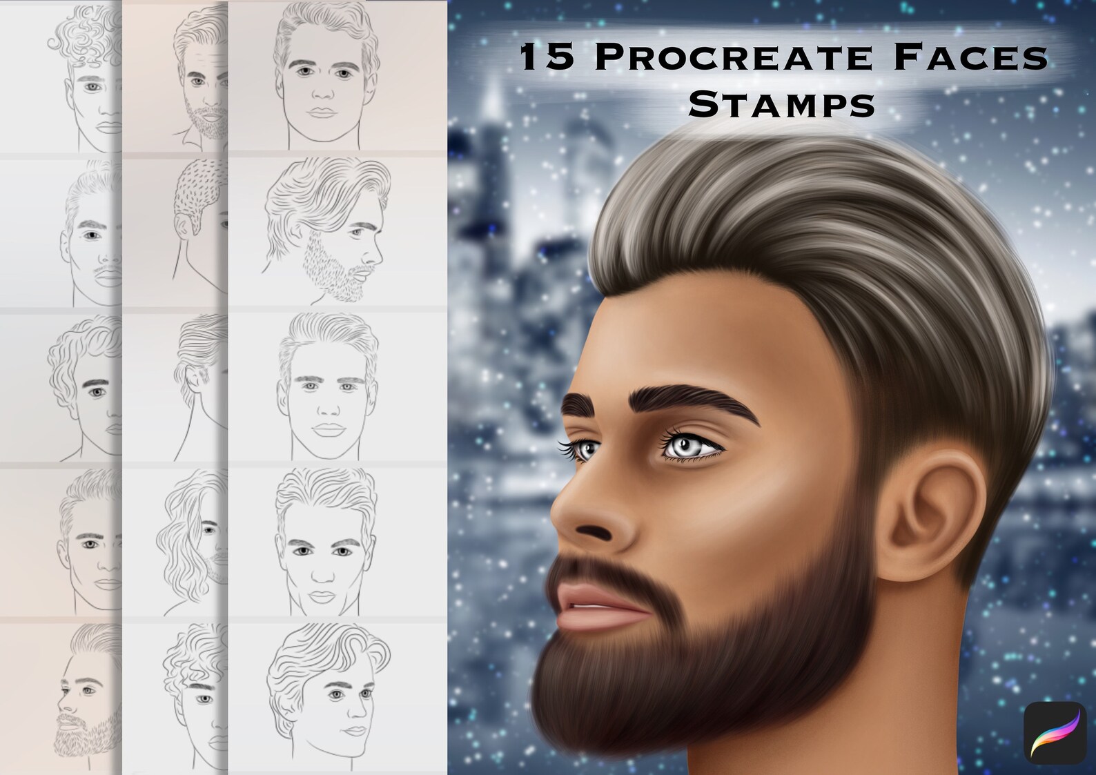 procreate face stamps free