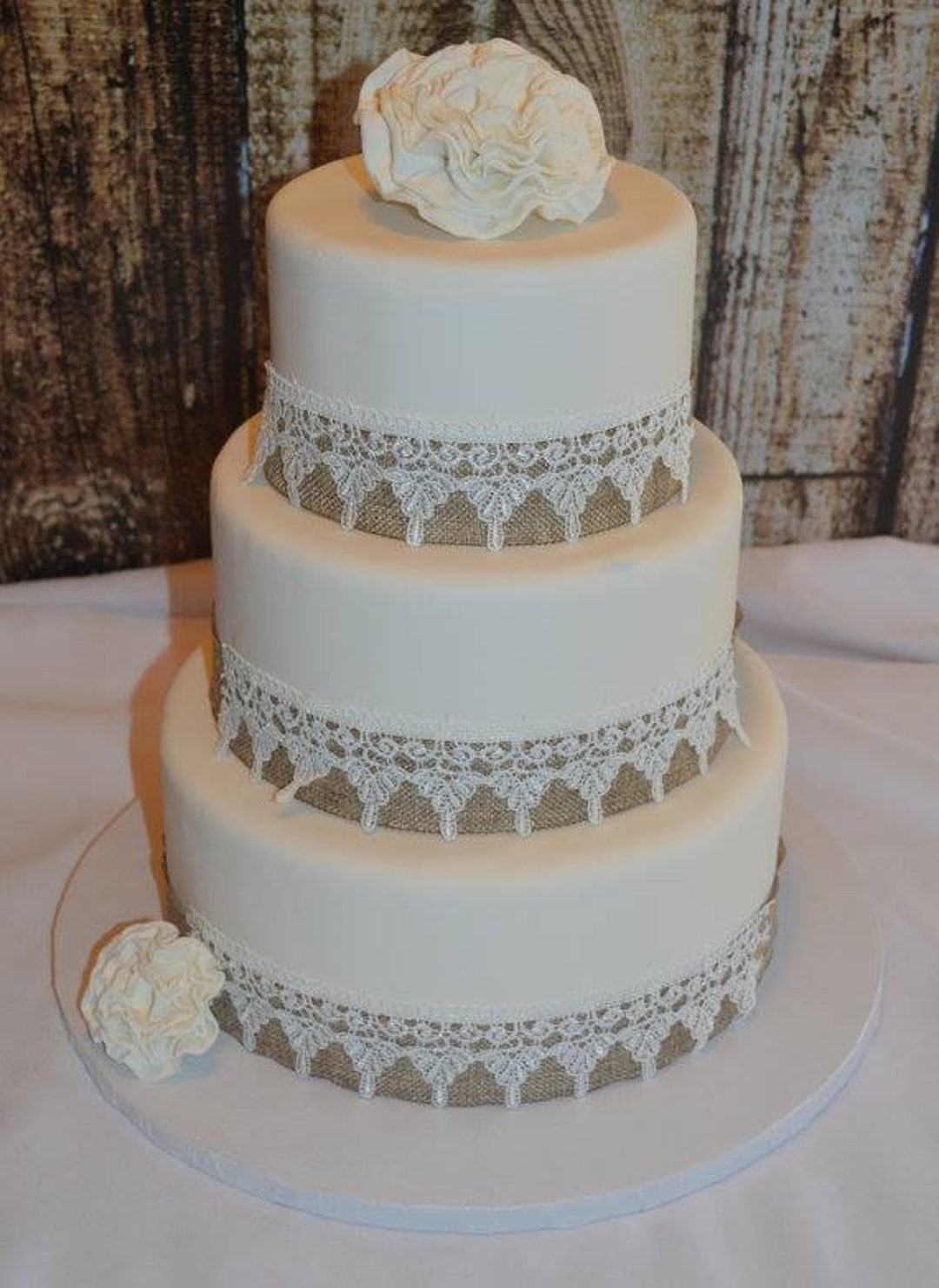 Faux Wedding Cake, 3 Tier Wedding Cake, Fake Wedding Cake, Display Cake ...
