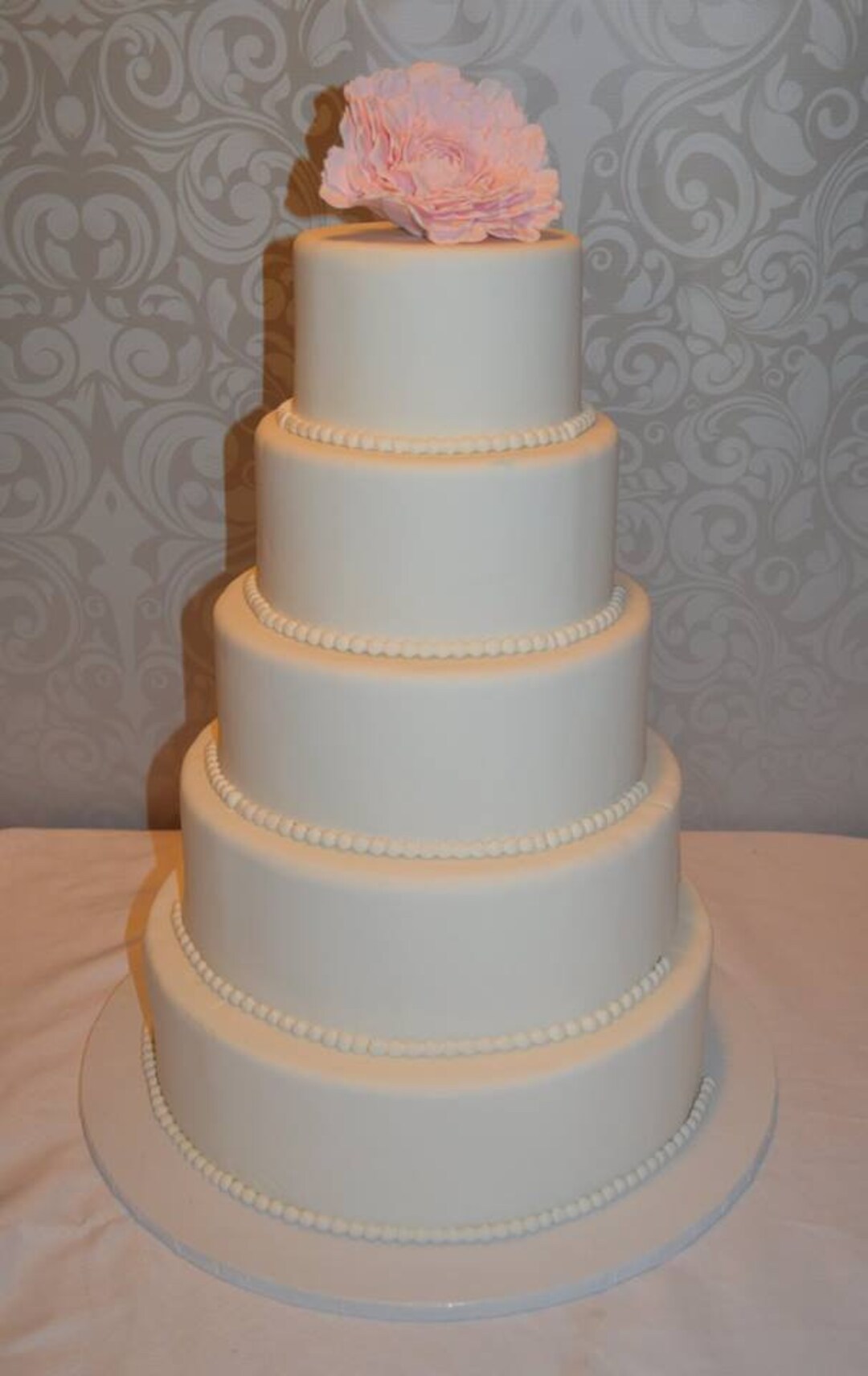 Faux Wedding Cake, 5 Tier Wedding Cake, Fake Wedding Cake, Display Cake ...