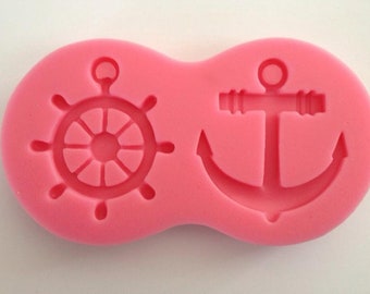 アンカーホイールシリコンモールド、シリコンモールド、フォンダンモールド、アンカーモールド、船モールド、ホイールモールド