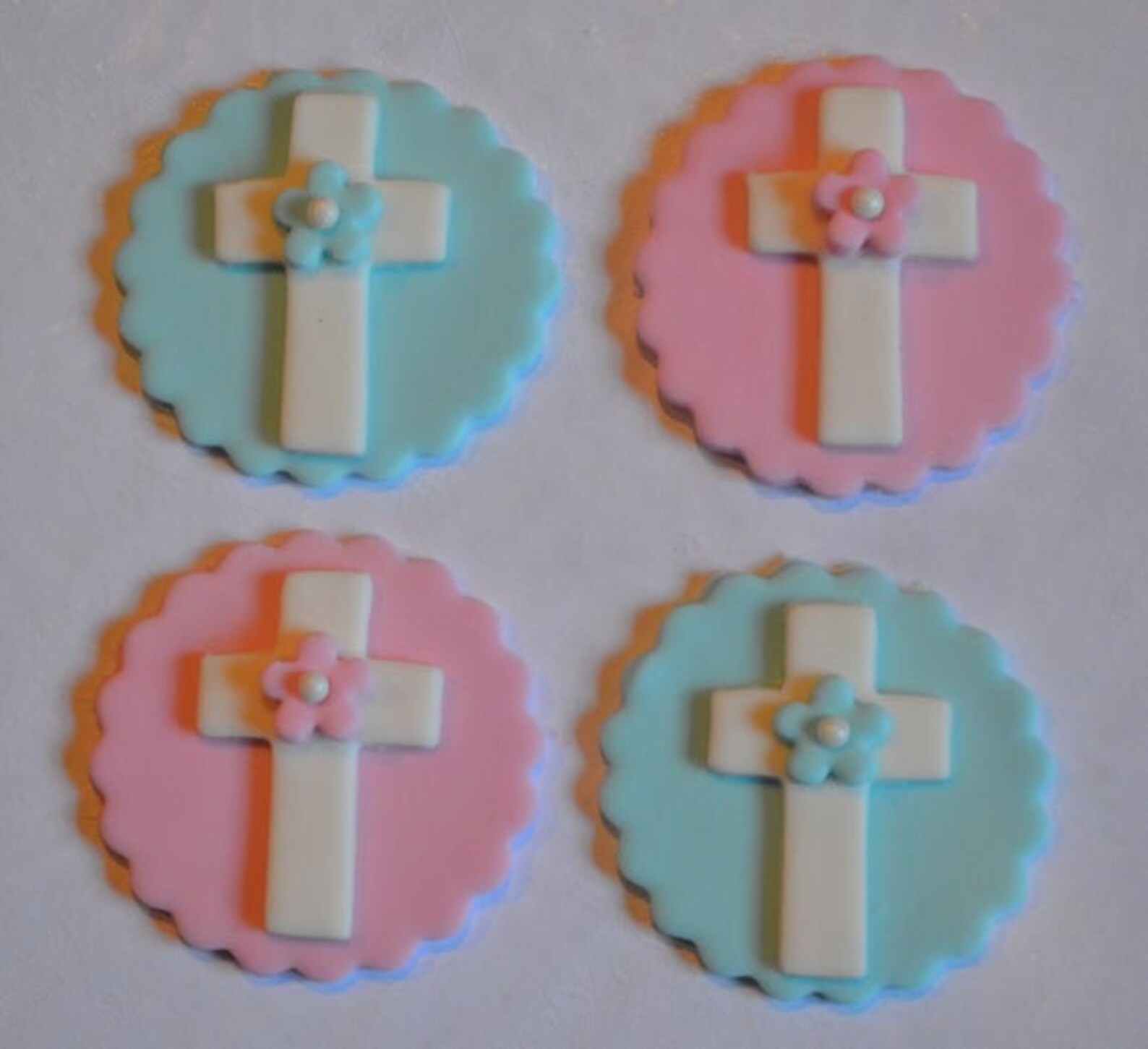 Christening Cupcake Toppers Cross Cupcake Toppers Religious Etsy