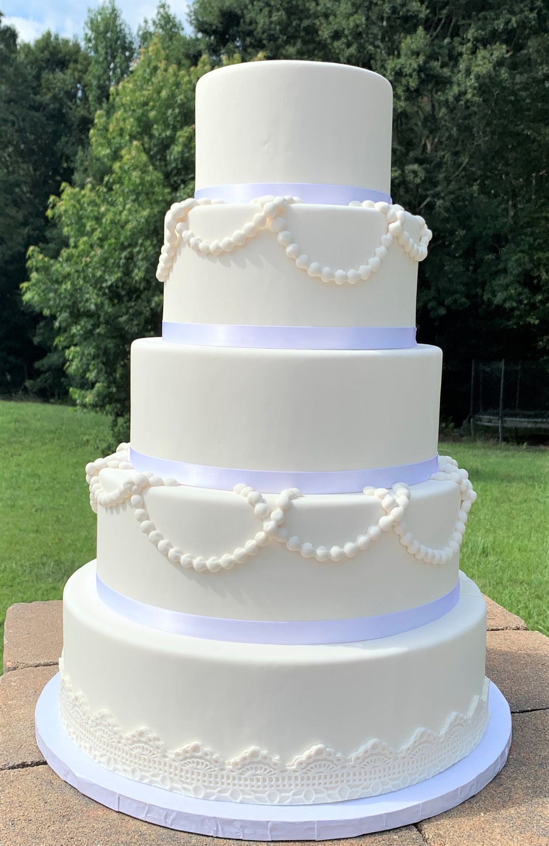 Faux Wedding Cake, 5 Tier Wedding Cake, Fake Wedding Cake, Display Cake ...