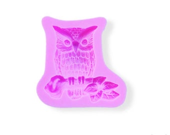Owl Silicone Mold, silicone mold, fondant mold, owlWedding Gift, Unique Wedding Gift