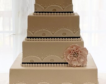 Faux Wedding Cake, 4 Tier Wedding Cake, Fake Wedding Cake, Display Cake, Photo PropWedding Gift, Unique Wedding Gift