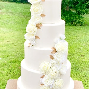 Torta nuziale finta, torta nuziale a 5 piani, torta nuziale finta, torta da esposizione, regalo di nozze per foto, regalo di nozze unico