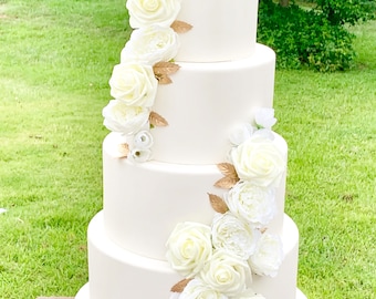 Faux Hochzeitstorte, 5 Tier Hochzeitstorte, gefälschte Hochzeitstorte, Display Kuchen, Foto Requisite Hochzeitsgeschenk, einzigartiges Hochzeitsgeschenk