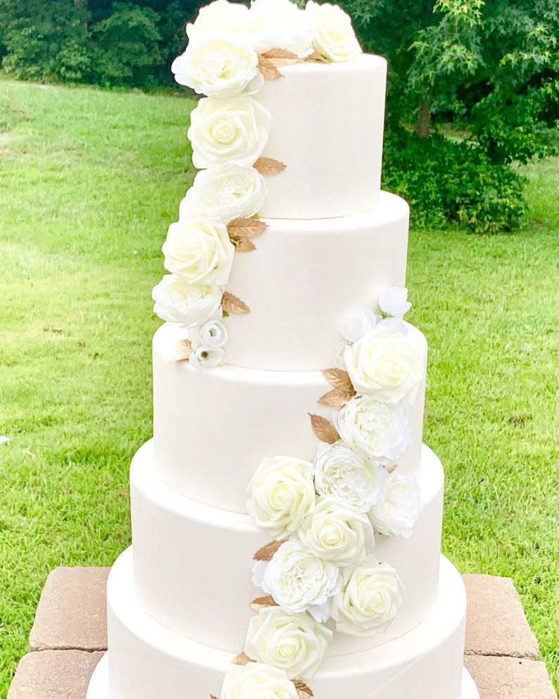 Faux Wedding Cake 5 Tier Wedding Cake Fake Wedding Cake Etsy