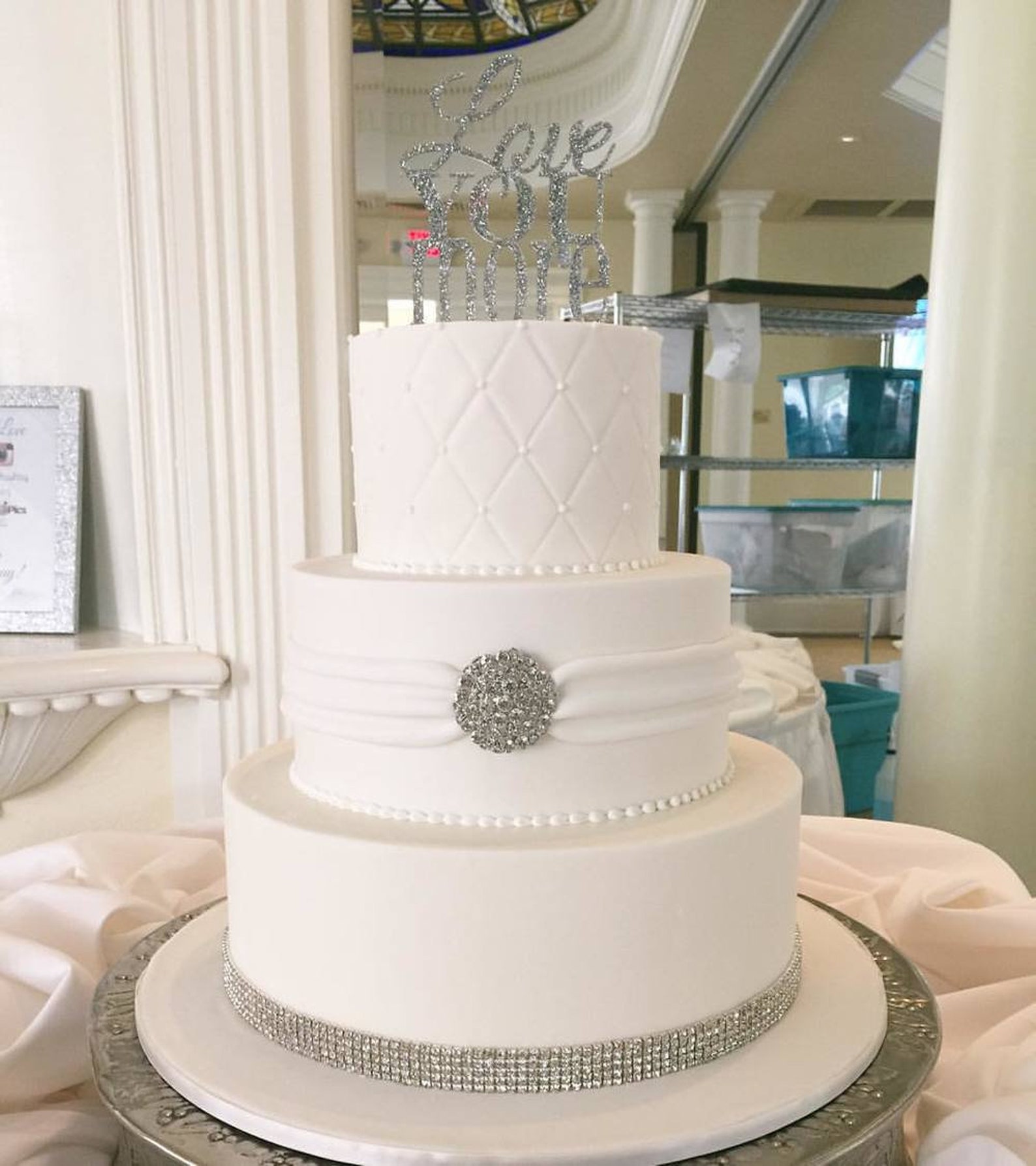 Faux Wedding Cake, 3 Tier Wedding Cake, Fake Wedding Cake, Display Cake ...