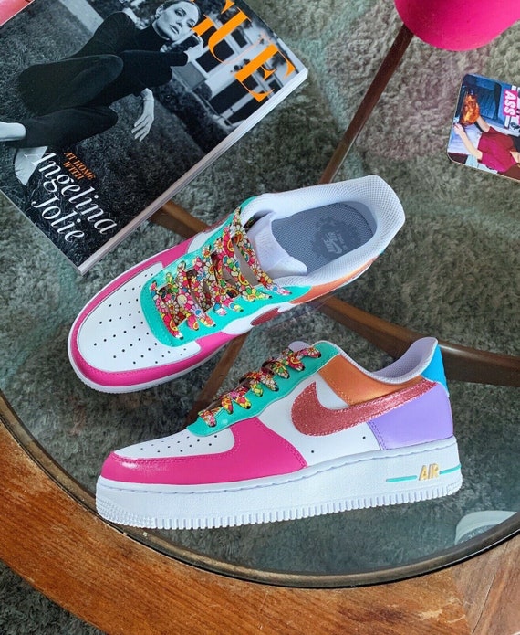 Nike Air Force 1 Customer Trainers Sneakers Schoenen Lederen - Etsy België