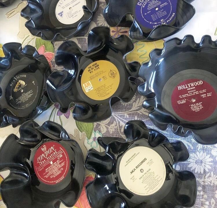Vinyl record bowl Etsy