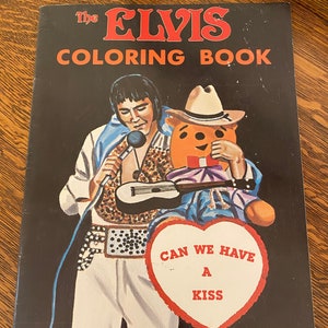 Elvis Presley Coloring Book: A Pictorial Life History Of The King of Rock &#39;N Roll © 1983  9&quot; x 14&quot;   24 pages to color  Vintage, RARE