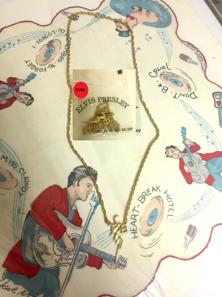 Elvis Presley TCB Lightning Bolt Necklace Taking Care of Business