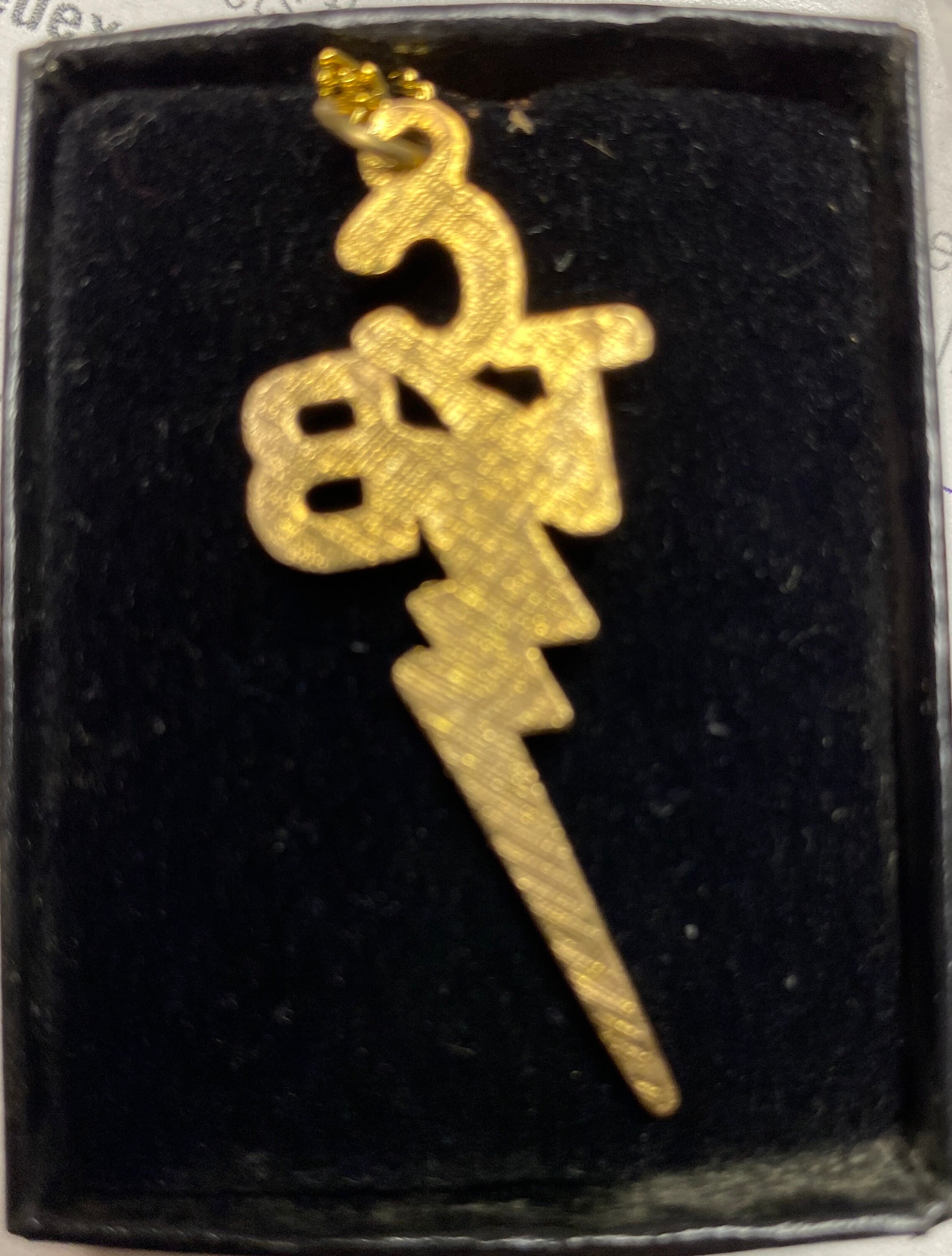 Elvis Presley TCB Lightning Bolt Necklace Taking Care of Business 1994