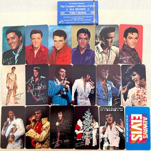 Elvis Presley Complete Wallet Calendar Set 1963-1980 18 Calendars Factory Sealed Mint Rare