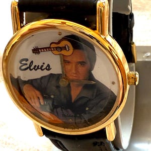 Elvis Presley Official Watch Valdawn Vintage, New In Box, early Elvis picture, Love Me Tender,  Rare Collectible