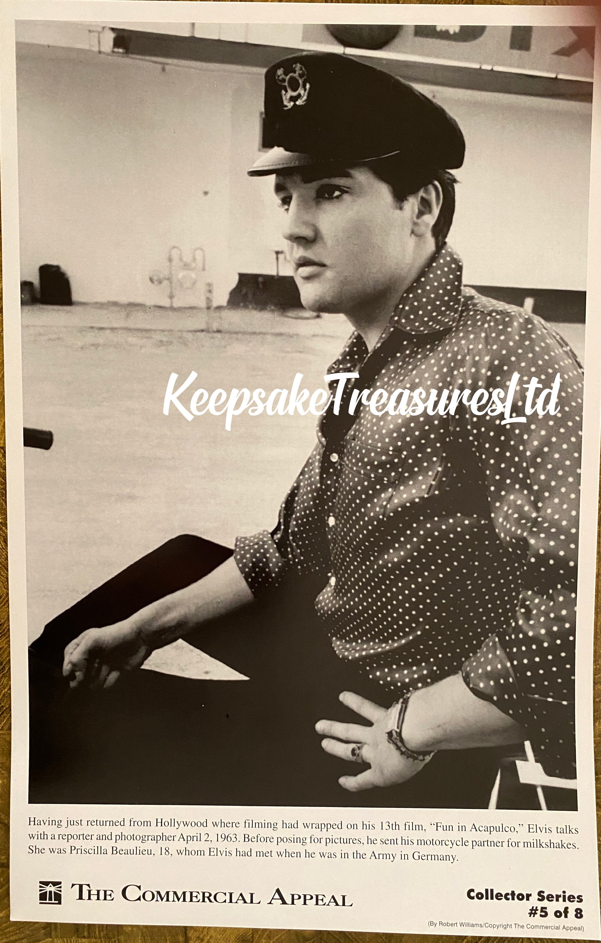 Appealing Rare ELVIS PRESLEY Commercial Appeal 1st Series Photos + 2 Original Memphis ...