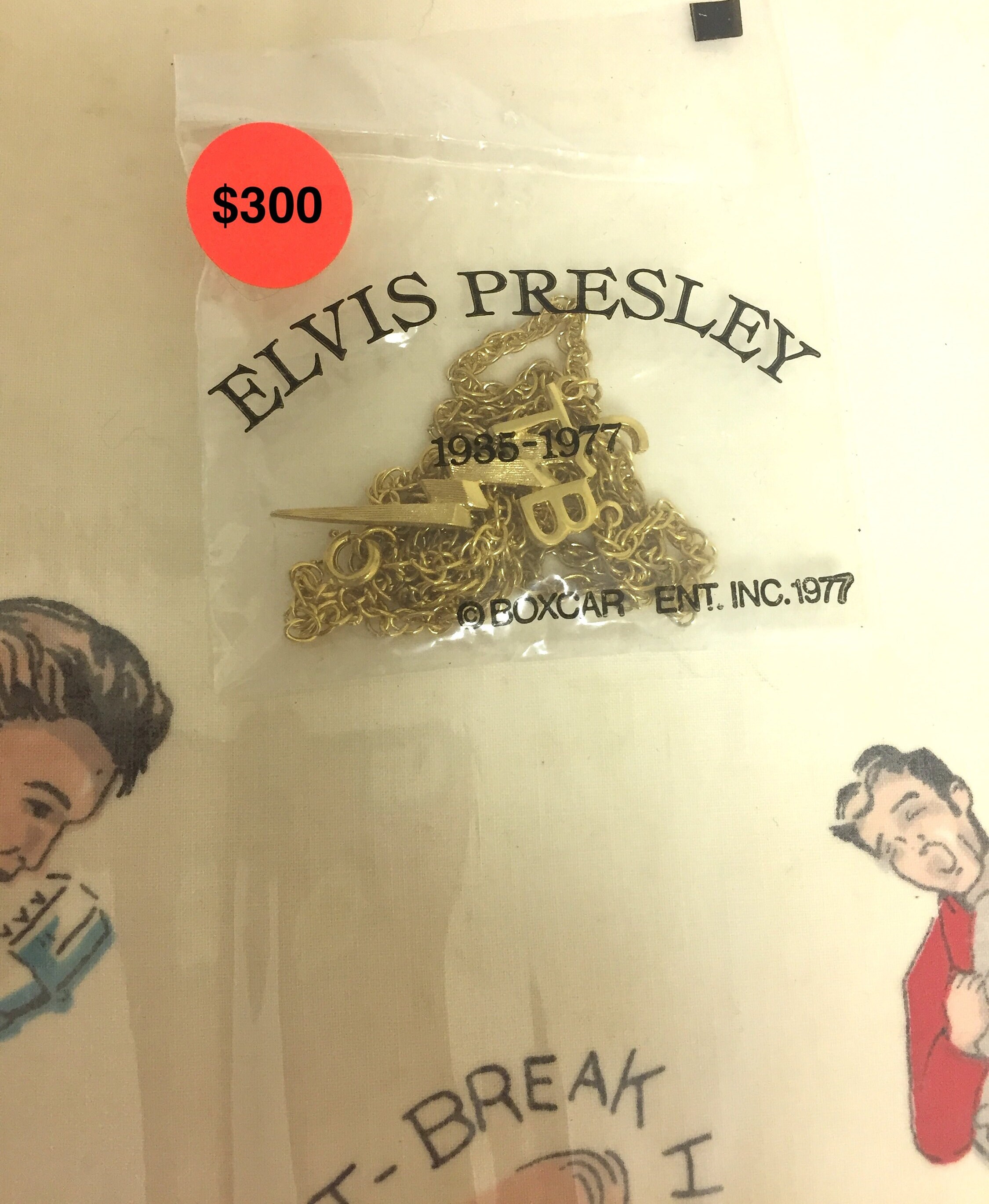 Elvis Presley TCB Lightning Bolt Necklace Taking Care of Business