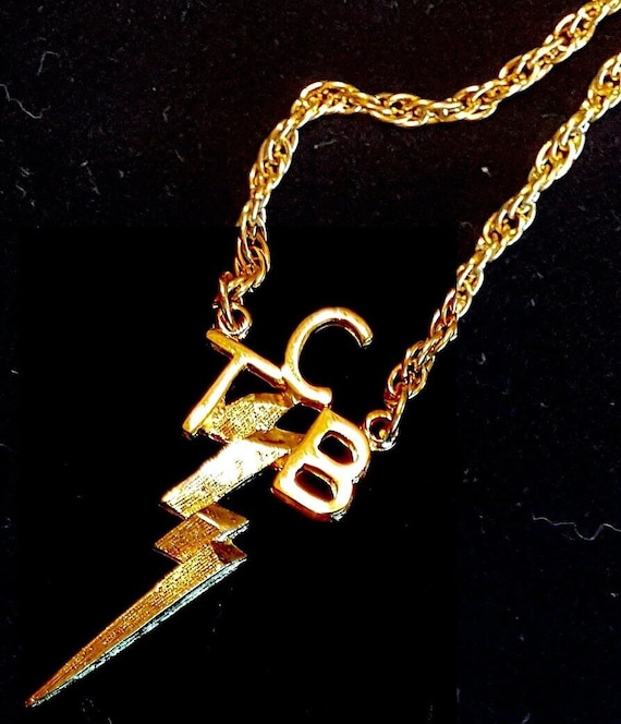 Elvis Presley TCB 14K Gold Necklace