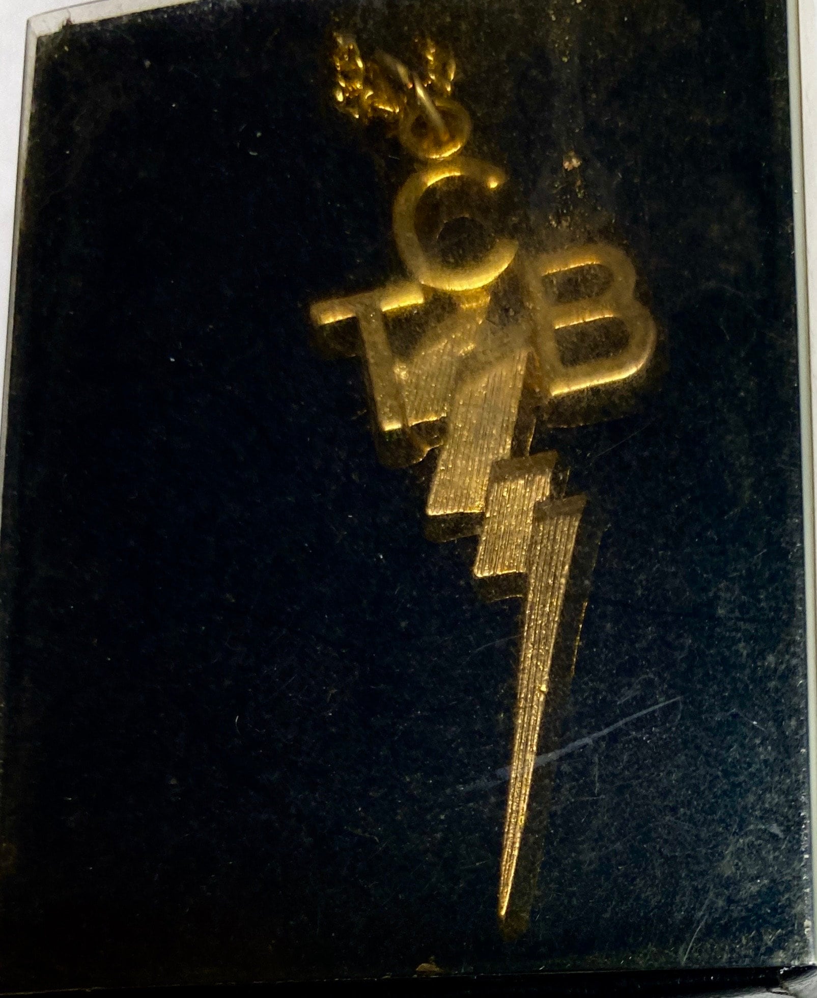 Elvis Presley TCB Lightning Bolt Necklace Taking Care of Business 1994