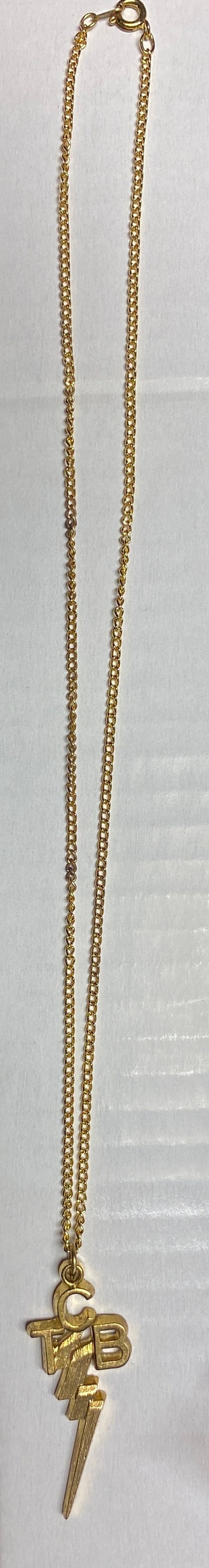 Elvis Presley TCB Lightning Bolt Necklace Taking Care of Business 1994