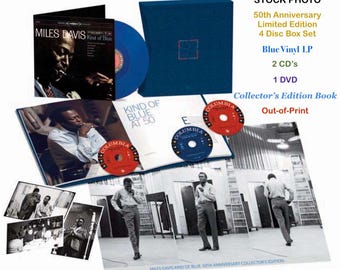 Miles Davis  Kind of Blue  50th Anniversary  Ltd. Ed.  Blue LP DVD & CD (4 Discs) John Coltrane Bill Evans  Sealed  Rare  Out-of-Print
