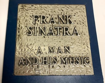 FRANK SINATRA Ein Mann und Seine Musik Metallic Geprägte Silberplatte 2LP BoxSet Selten