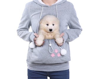 sweatshirt with a cat pouch