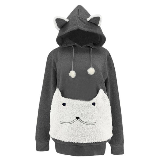 cat holder sweatshirt