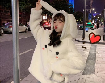 white bunny jacket