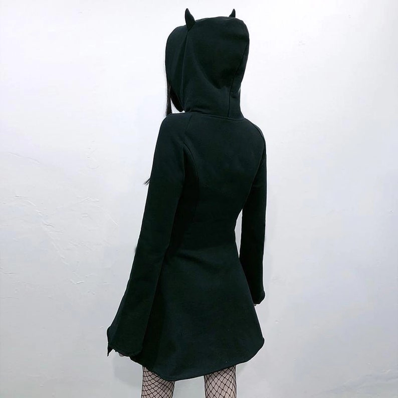 Cat Ear Long Sleeve Dress in Vintage Gothic Style Black - Etsy