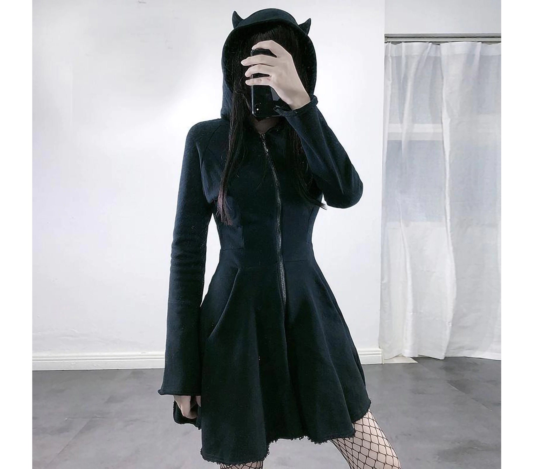 vintage hooded dress