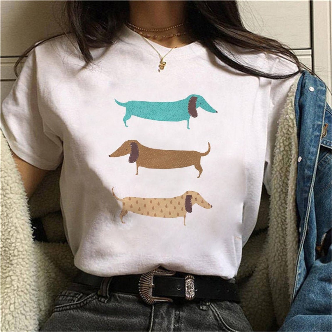 Sausage Dog T-shirt Dachshund Gift Idea Dog Fan Cute | Etsy