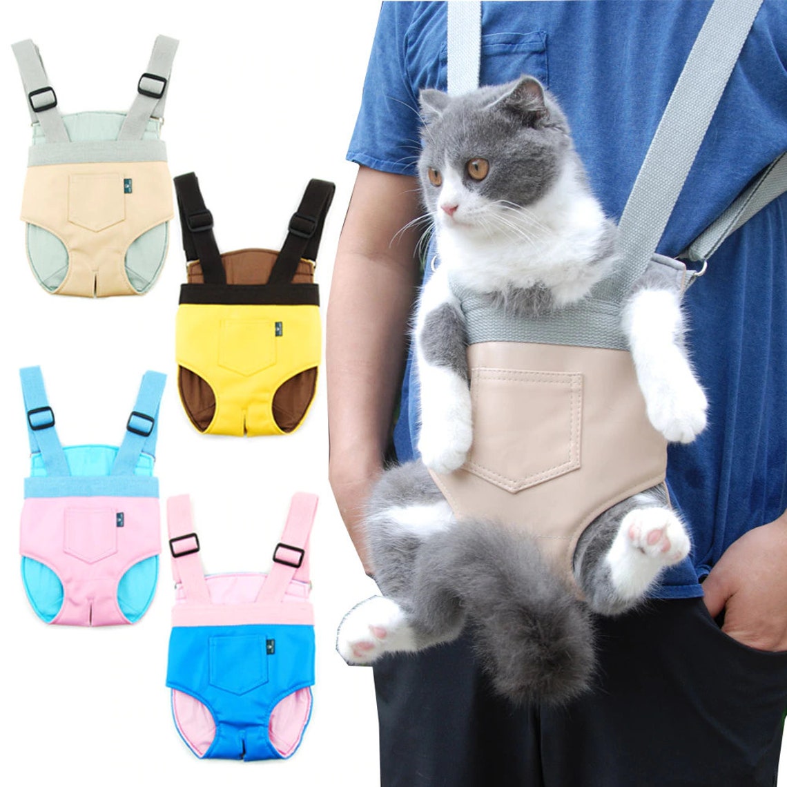 Cute Cat Carrier Harness COMFY & FUN Alternative Cat Etsy