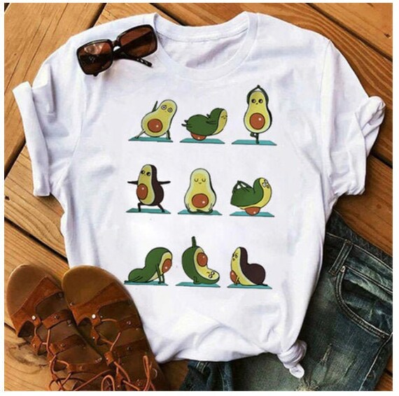 Cute Avocado T-shirt | Women's Avocado Style T-shirt | Vegan Friendly Gift