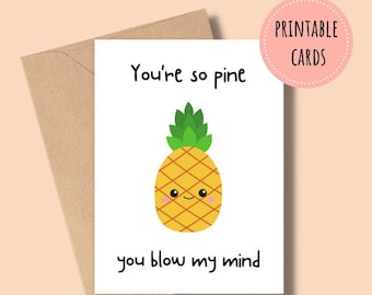Printable Cute Lover Card Digital Download PDF, Food Pun Card, Funny Valentine Card, Punny Card, Romantic Card, Funny I Love You Card