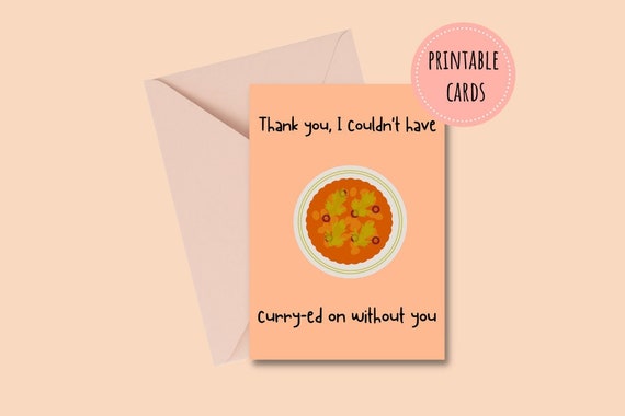 Printable Cute Thank You Card Funny Thank You Greeting Card - Etsy