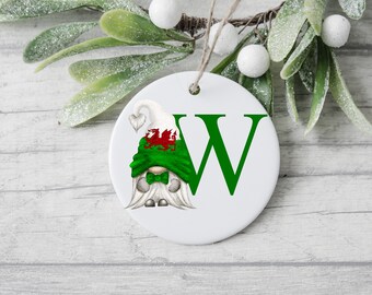 WALES bauble Ceramic Christmas tree decoration Ornament | Custom l Xmas Gift Dad Boyfriend World Cup 2022 | personalised football gift