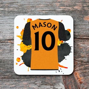 Wolves Football coaster | Custom l Gift Dad Boyfriend Wolverhampton Gift for Him fc Dad | Grandad | Teacher Gift | Christmas Gift