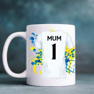 Leeds Football shirt Mug | Custom l Gift Dad Boyfriend Football  Mum Mothers Day fathers day Dad | Grandad | | personalised football gift