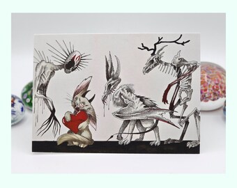 5X7 10 pack L'il Monster Valentine cards by Avery Multer