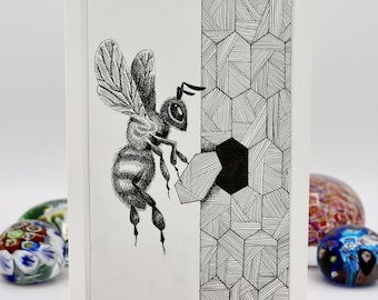 5x7 Escher Bee notecard by Avery Multer
